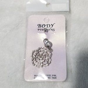 *5/35* Camellia Flower Belly Ring  14G